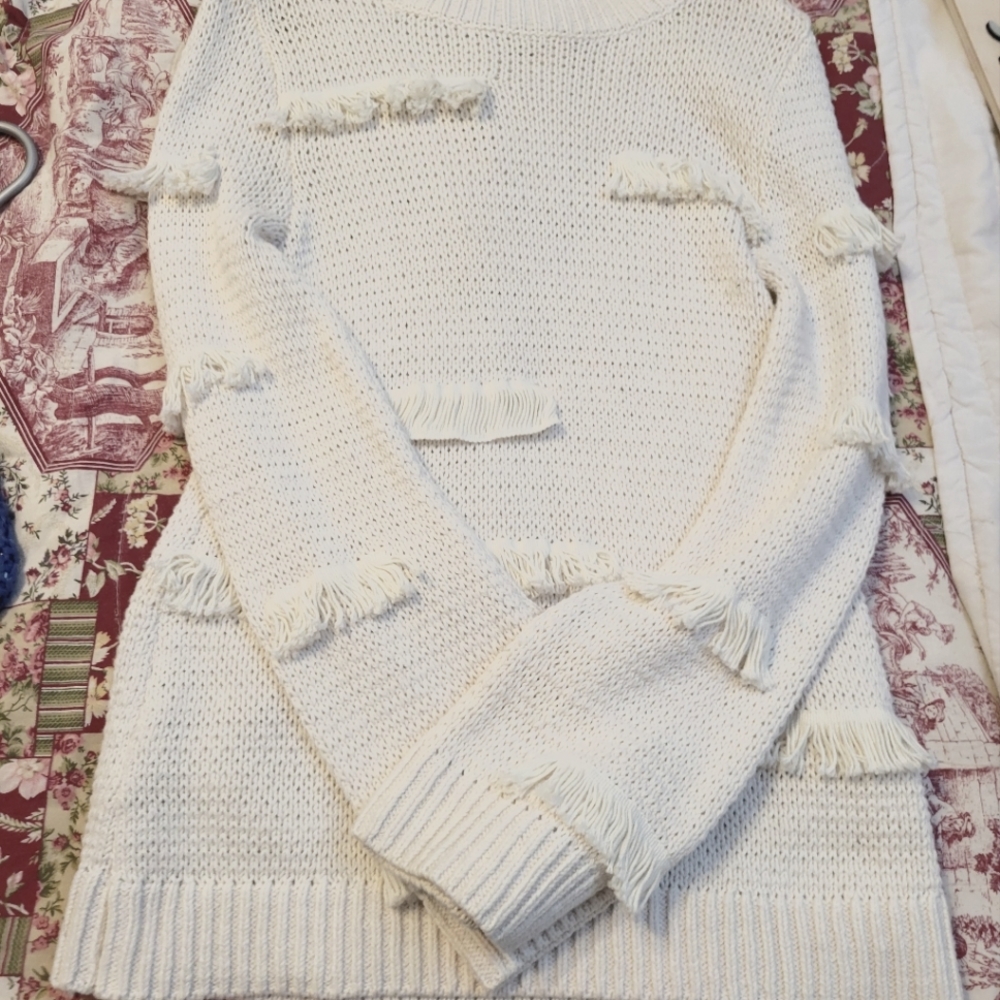 Loft Sweater with Tassels, Size XS